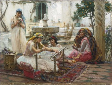アラブ Painting - DANS UNE VILLE DE CAMPAGNE ALGER フレデリック・アーサー・ブリッジマン アラブ